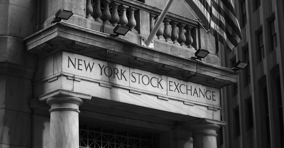 Façade du New York Stock Exchange à Wall Street