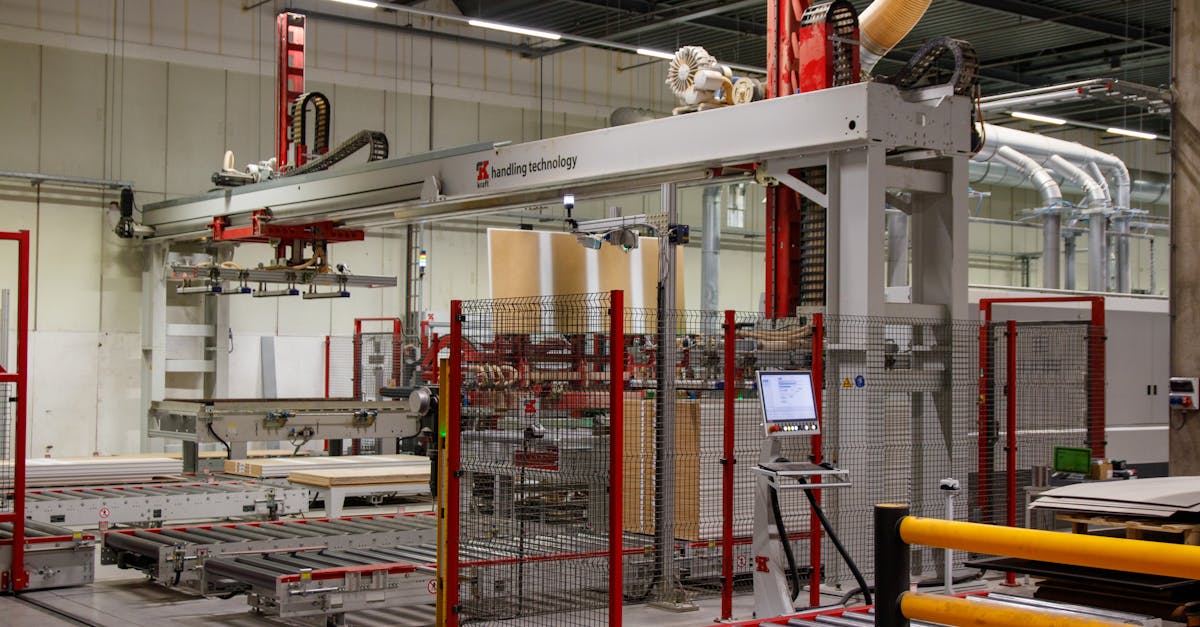 Ligne d'assemblage robotisée dans une usine de semiconducteurs